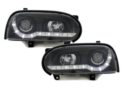 Кристални фарове DAYLINE GOLF III - черни - Image 2