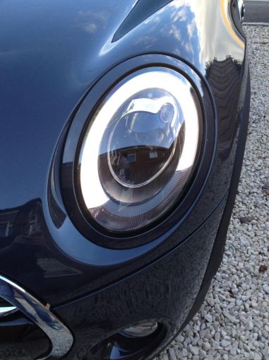 Кристални фарове за Mini Cooper (2006-2010) - ледбар дизайн черни - Image 2