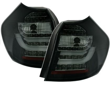 Диодни стопове със светловоди BMW E87 (2004-2007) - черни