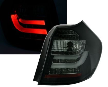 Диодни стопове със светловоди BMW E87 (2004-2007) - черни - Image 2