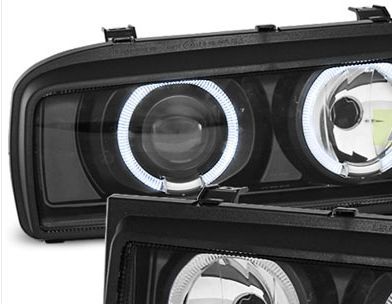 Кристални фарове Angel Eyes VW CORRADO - черни - Image 2