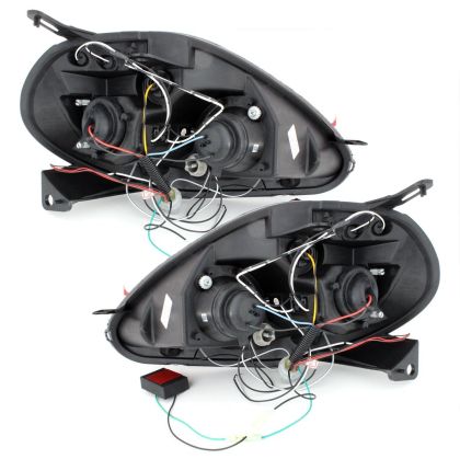 Кристални фарове FIAT Grande PUNTO (2005-2008) - черни - Image 2