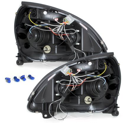 Кристални фарове ANGEL EYES RENAULT CLIO MK3(01-05) - черни - Image 2