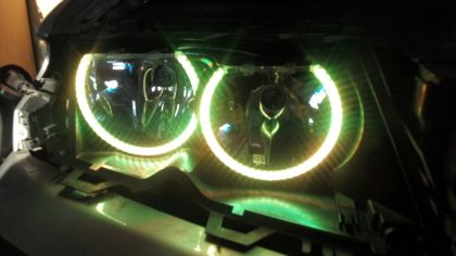 RGB Диодни Ангелски Очи за BMW E46 седан, комби (1998-2005) / купе (1998-2003) - със смяна на цветовете - Image 3