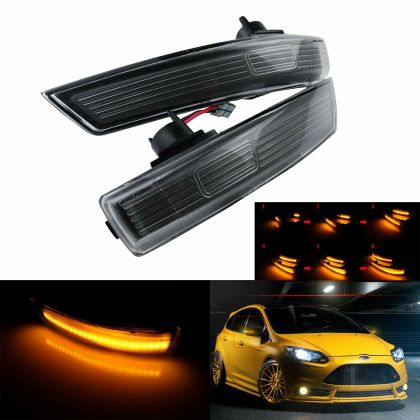 Диодни бягащи мигачи за огледала за Ford Focus (2008-2016) / (Fiesta 2008-2017) / Mondeo (2010-2014) - опушени
