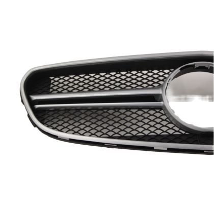 Решетка Mercedes W212 E-Class Facelift (2014+) - AMG черна с хром лайсни - Image 3