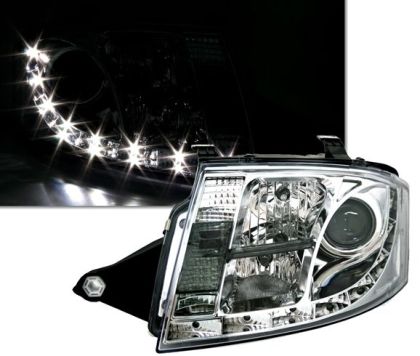 Кристални фарове за Audi TT (1998-2005) - хром - Image 3