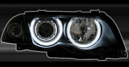 Кристални фарове за BMW E46 седан (1998-2001) - черни с CCFL - Image 2