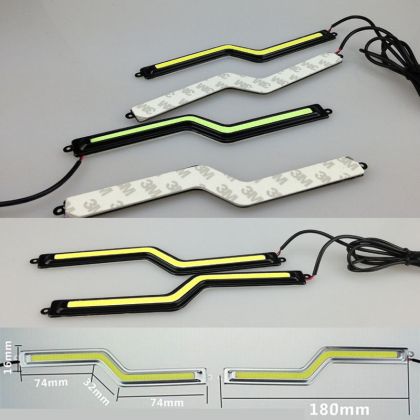 Универсални диодни светлини COB 18CM 12W - черен корпус - Image 2