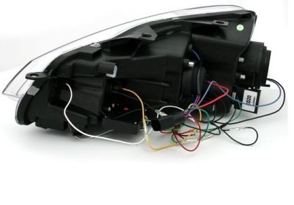 Кристални фарове за BMW E87 / E81 Angel Eyes (2004-2011) - черни - Image 2
