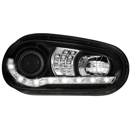 Кристални фарове Dayline GOLF IV - черни