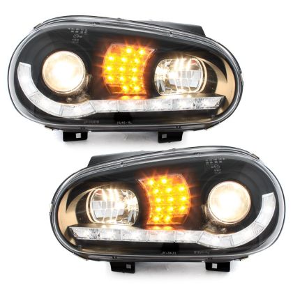 Кристални фарове Dayline GOLF IV - черни - Image 2