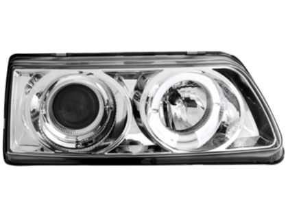 Кристални фарове ANGEL EYES CRX (90-91) с 1 ринг и лупа - хром
