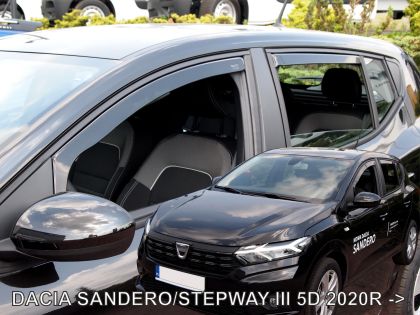 Ветробрани за DACIA SANDERO / STEPWAY (2020+) 5 врати - 4бр. предни и задни - Image 2