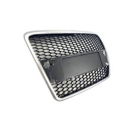Решетка без емблема Audi A6 4F (2004-2008) - silver рамка RS Look - Image 3