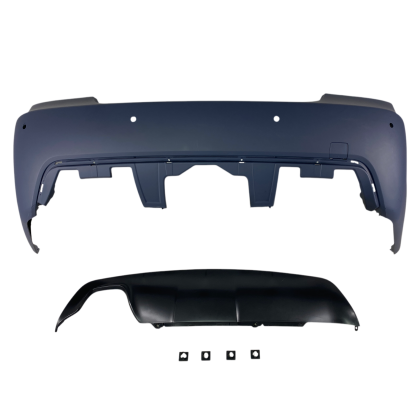 Задна броня за BMW E60 sedan (2003-2007) - M-Tech дизайн с отвори за парктроник 24mm грундирана - Image 2