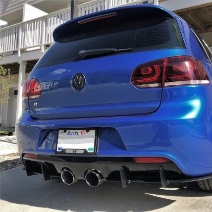 Дифузер за задна броня за Volkswagen Golf 6 R20 - черен гланц - Image 3