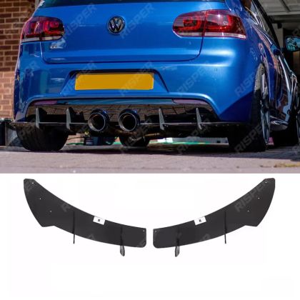 Дифузер за задна броня за Volkswagen Golf 6 R20 - черен гланц