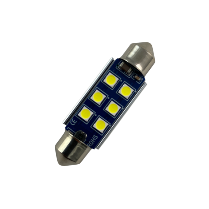 Лед крушка за плафон с 6 SMD диода 41мм - Canbus - Image 2