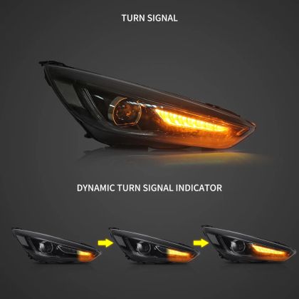 Тунинг led фарове за Ford Focus (2015-2018) - черни - Image 3