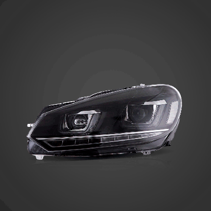 Тунинг led фарове за VW GOLF 6 (2008-2014) черни - Image 2