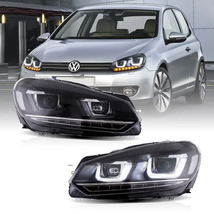Тунинг led фарове за VW GOLF 6 (2008-2014) черни