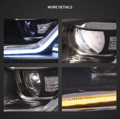 Тунинг led фарове за VW GOLF 7 (2014-2018) черни - Silver line - Image 3