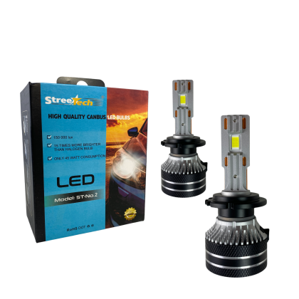 Лед крушки - Led система D1S / D2S / D2R / D3S / D4S на 12V Волта без баласти Streetech модел STN2 за фарове - 150 000 Лукса