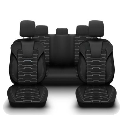 3D Тапицерия за седалки кожена Streetech Sport SP11 - черна - Image 2