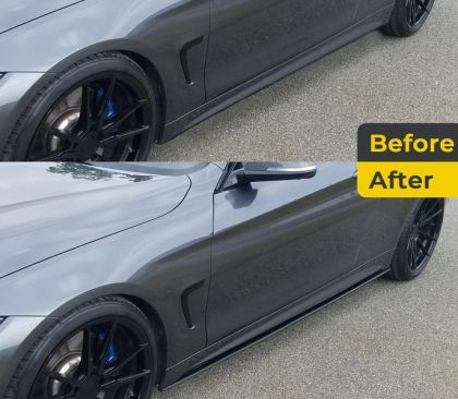 Добавка за прагове за BMW F30 / F31 M Performance - черен гланц - Image 2