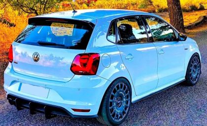 Дифузер за задна броня за Volkswagen Polo (2014-2018) GTI Blade - черен гланц - Image 2